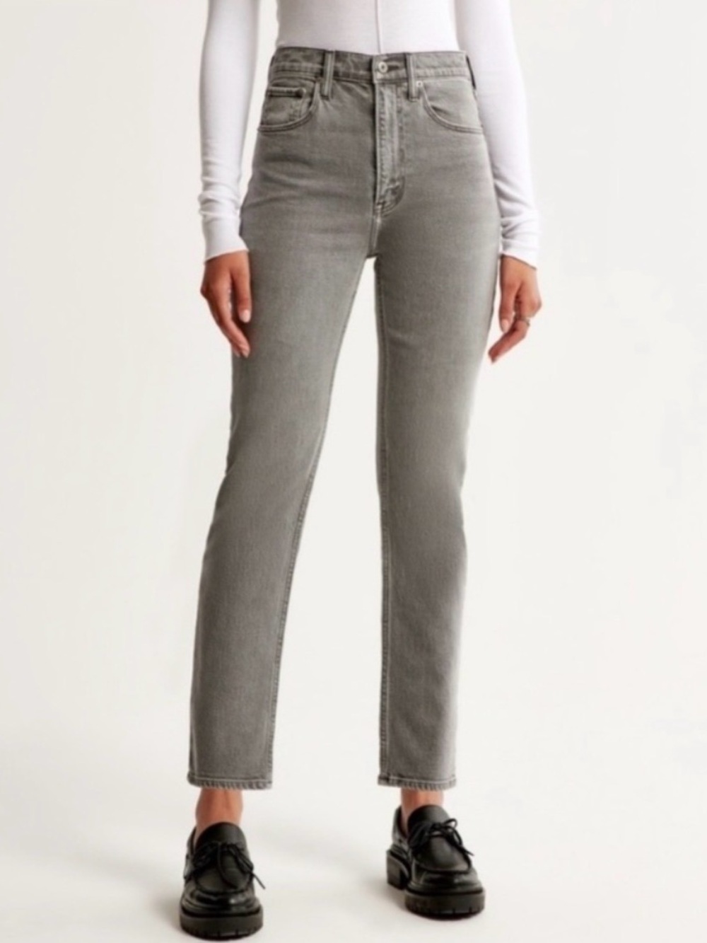 Abercrombie & Fitch the ankle straight ultra high rise jeans